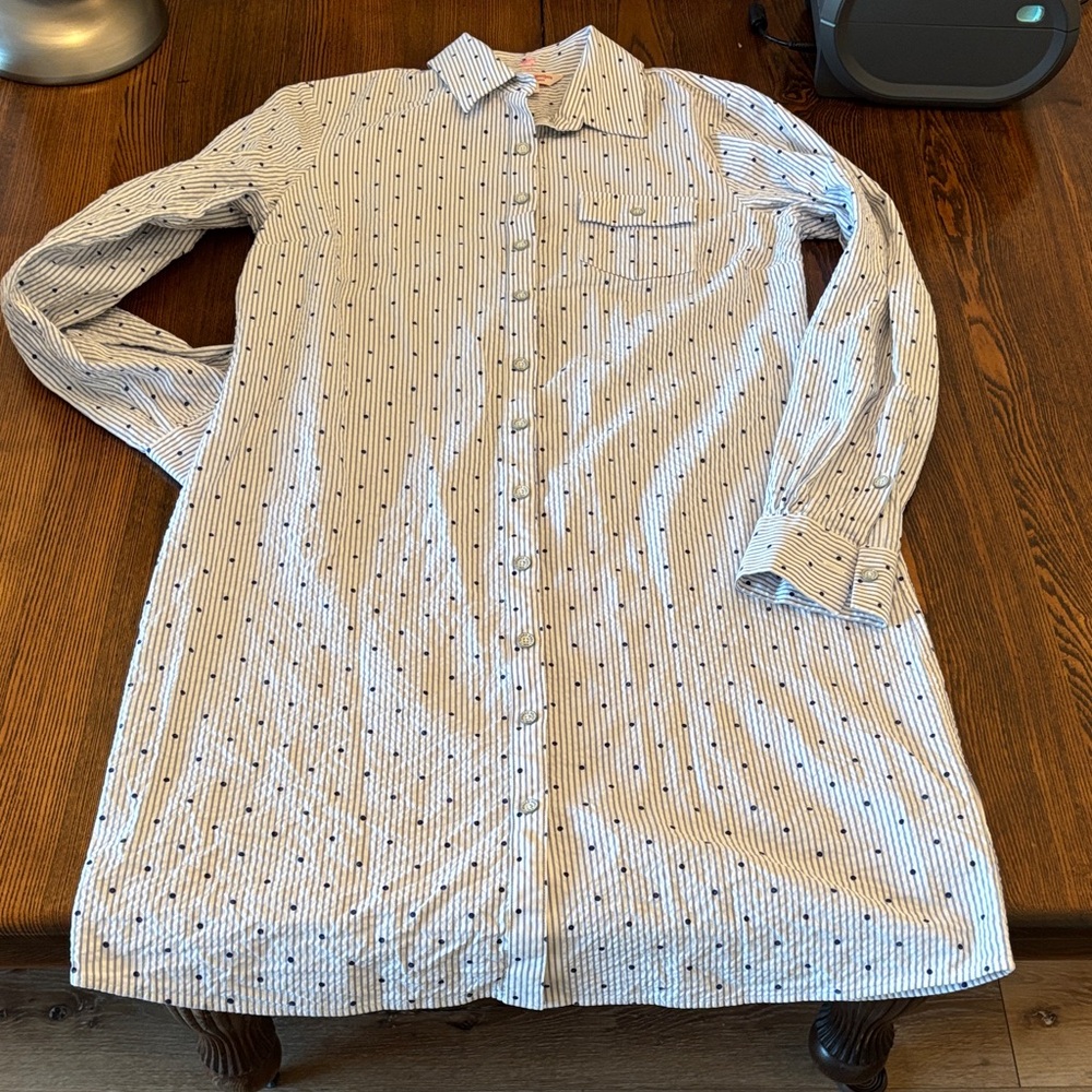 Brooks Brothers Red Fleece Shirt Dress